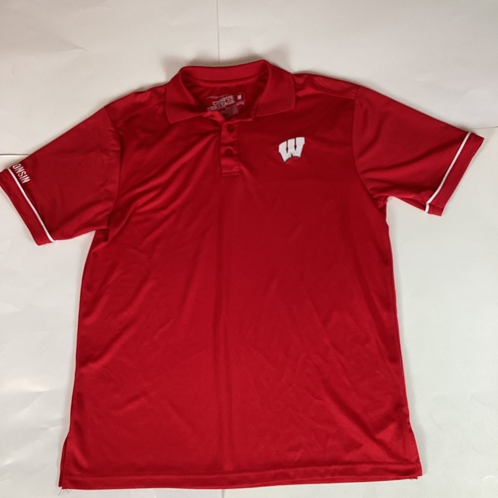 Campus Heritage Mens Polo Golf Shirt Wisconsin Badgers UWM Sports Size M Medium